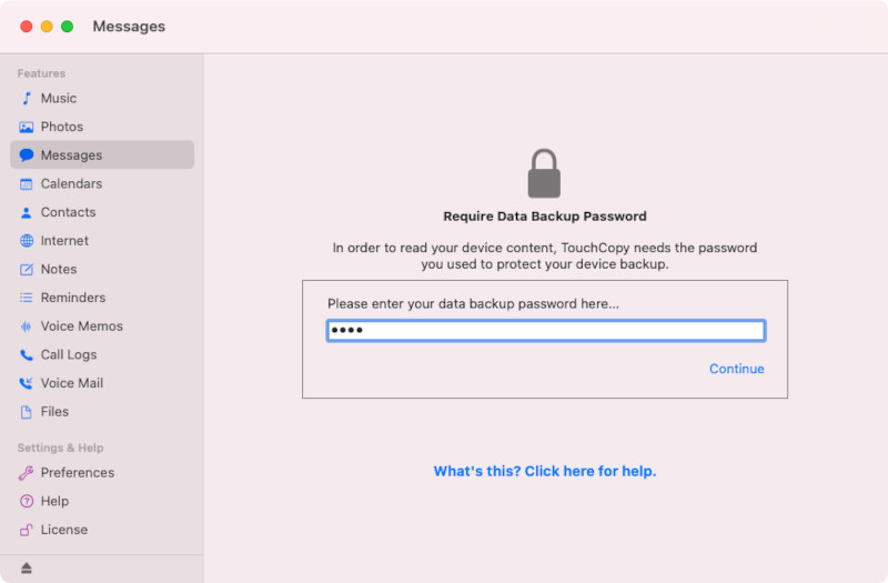Save messages to Mac from iPhone backup
