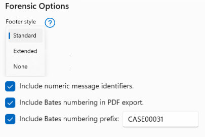 Screenshot of the TouchCopy forensic settings as a reference for the rest of the guide
