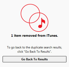 Duplicates have been removed from the iTunes library