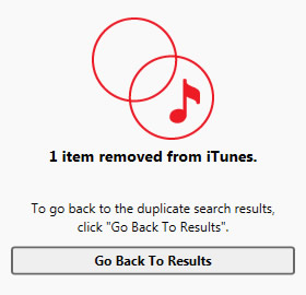 Duplicate music tracks have been removed by Tune Sweeper