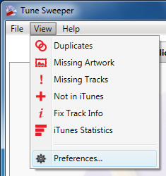 Go to View then Preferences in Tune Sweeper